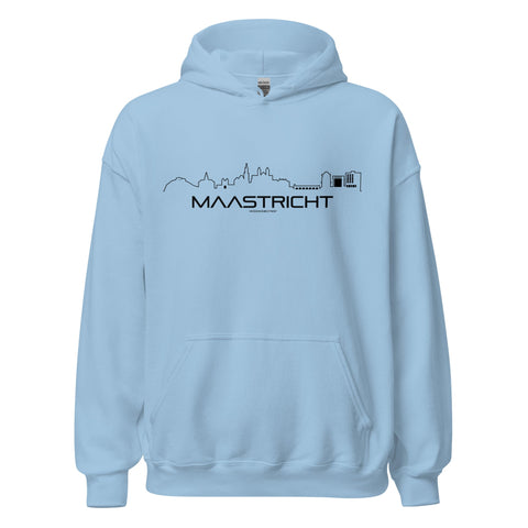 Hoodie Maastricht Light Blue S houten cadeau decoratie relatiegeschenk van WoodWideCities