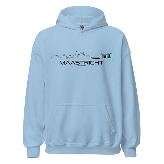 Hoodie Maastricht Light Blue S houten cadeau decoratie relatiegeschenk van WoodWideCities