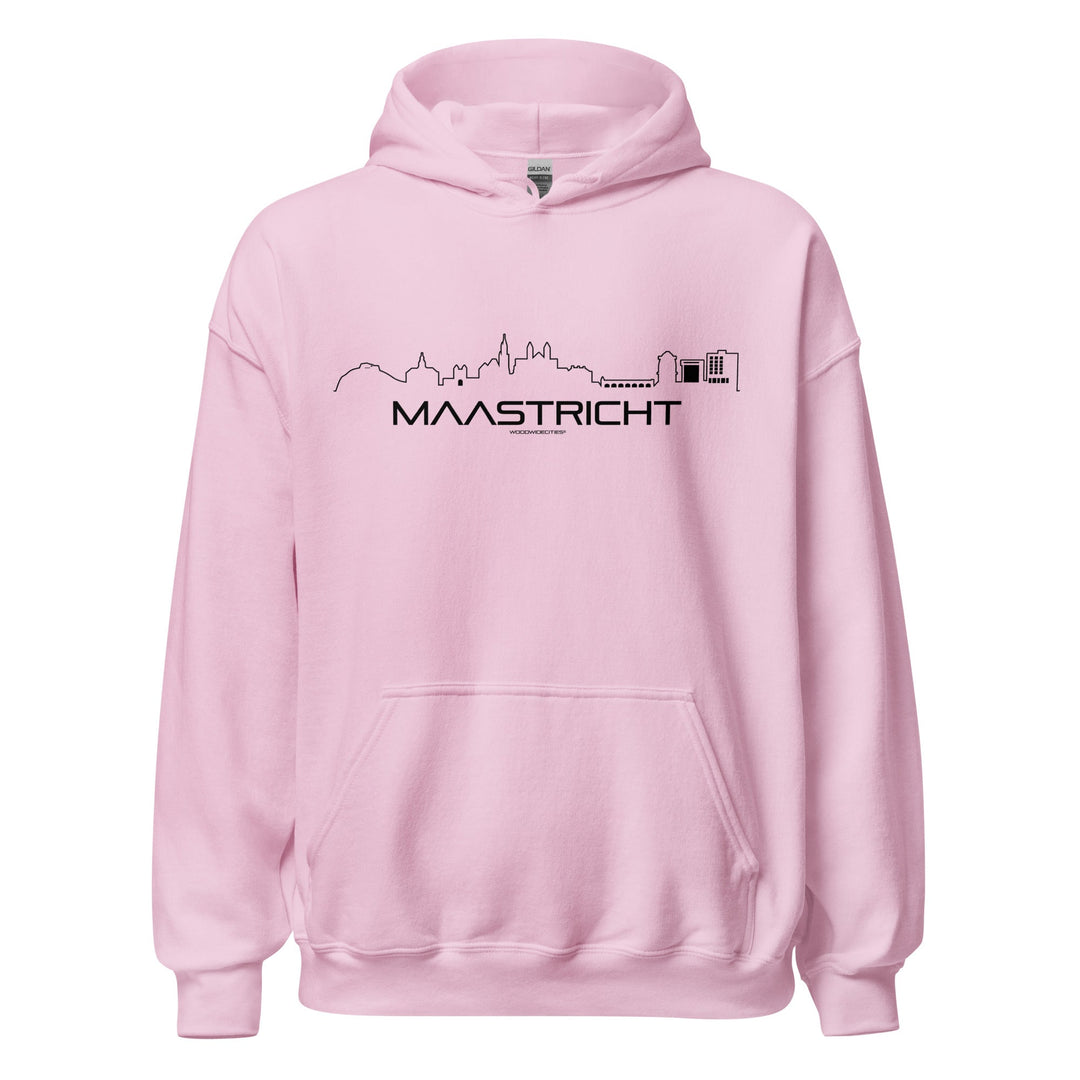 Hoodie Maastricht Light Pink S houten cadeau decoratie relatiegeschenk van WoodWideCities