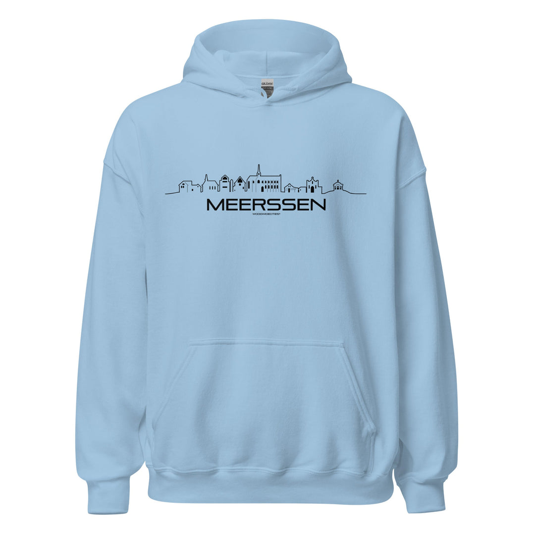 Hoodie Meerssen Light Blue S houten cadeau decoratie relatiegeschenk van WoodWideCities