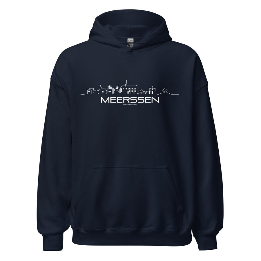 Hoodie Meerssen Navy S houten cadeau decoratie relatiegeschenk van WoodWideCities