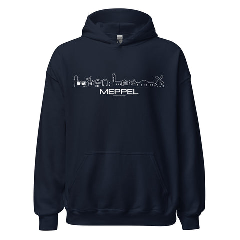 Hoodie Meppel Navy S houten cadeau decoratie relatiegeschenk van WoodWideCities