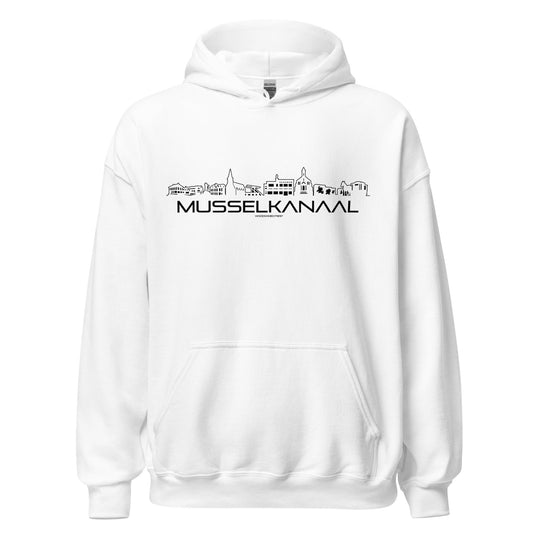 Hoodie Musselkanaal White S houten cadeau decoratie relatiegeschenk van WoodWideCities