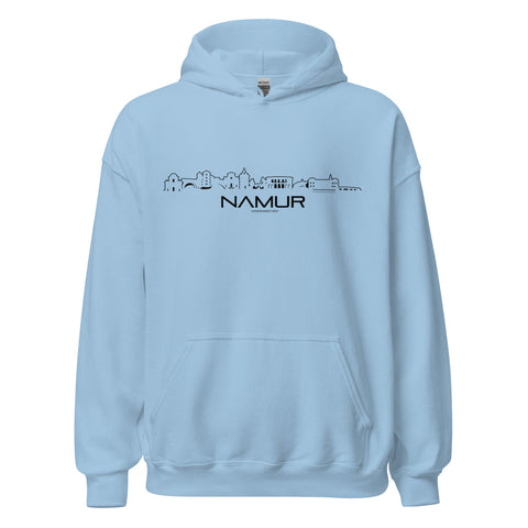Hoodie Namur Light Blue S houten cadeau decoratie relatiegeschenk van WoodWideCities