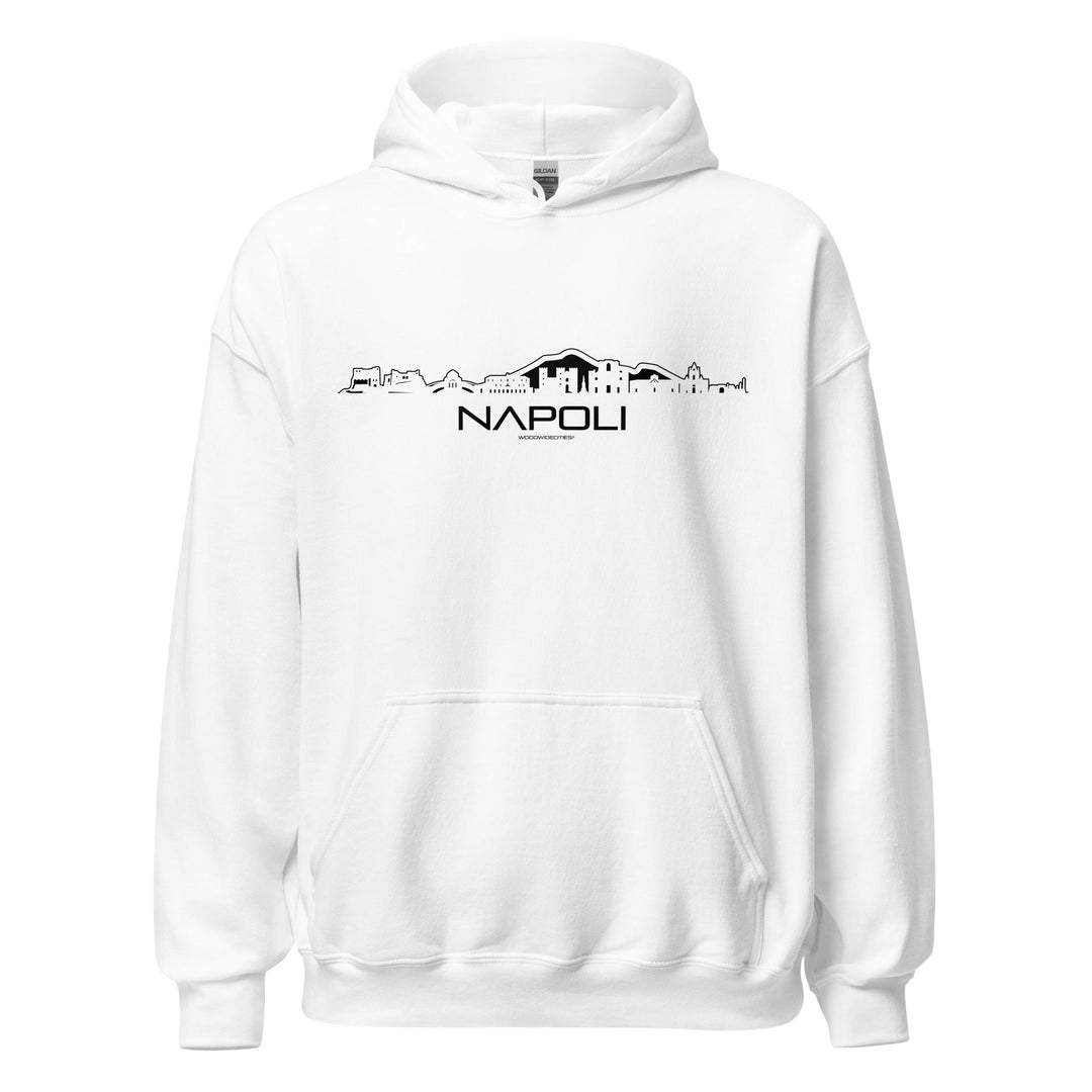 Hoodie Napoli White S houten cadeau decoratie relatiegeschenk van WoodWideCities