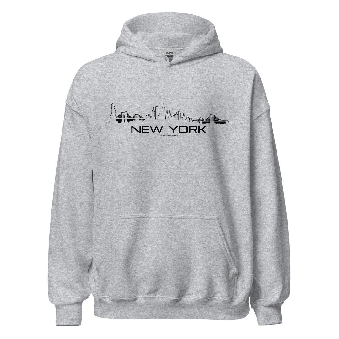 Hoodie New York Sport Grey S houten cadeau decoratie relatiegeschenk van WoodWideCities