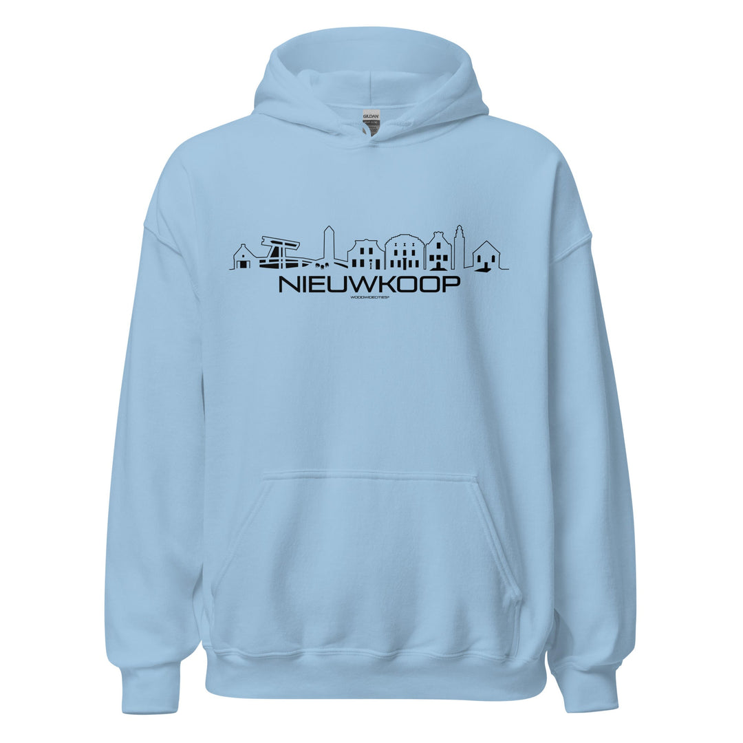 Hoodie Nieuwkoop Light Blue S houten cadeau decoratie relatiegeschenk van WoodWideCities