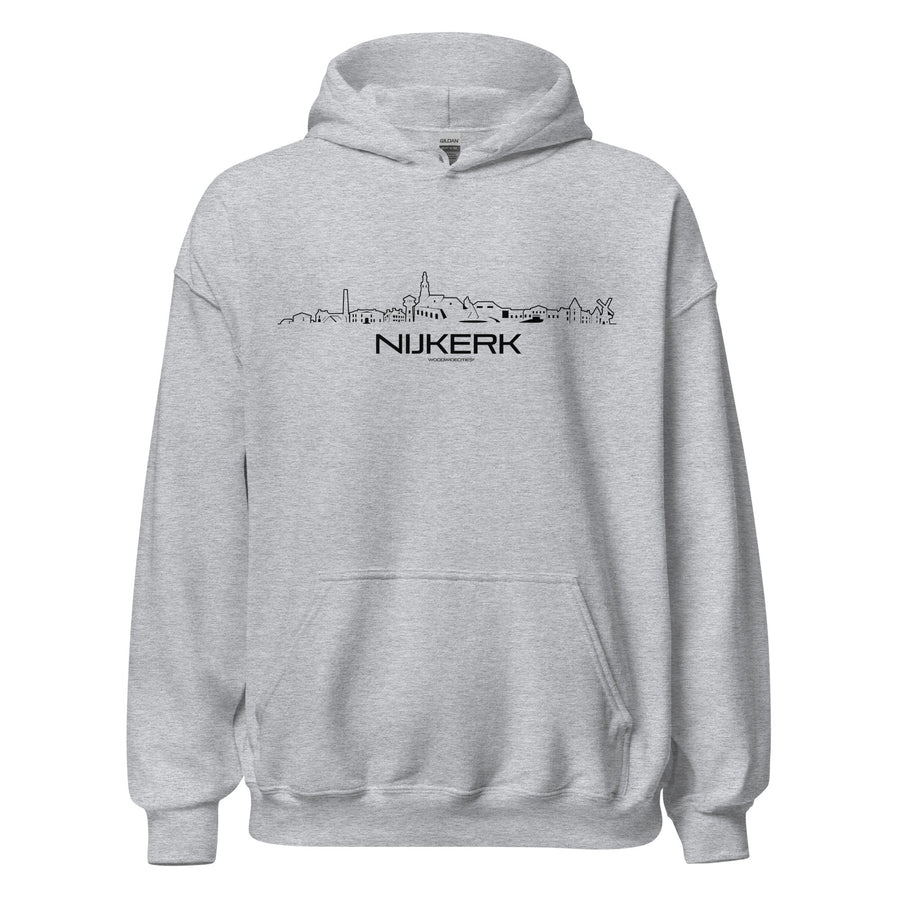 Hoodie Nijkerk Sport Grey S houten cadeau decoratie relatiegeschenk van WoodWideCities