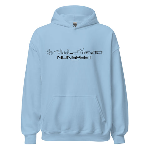 Hoodie Nunspeet Light Blue S houten cadeau decoratie relatiegeschenk van WoodWideCities