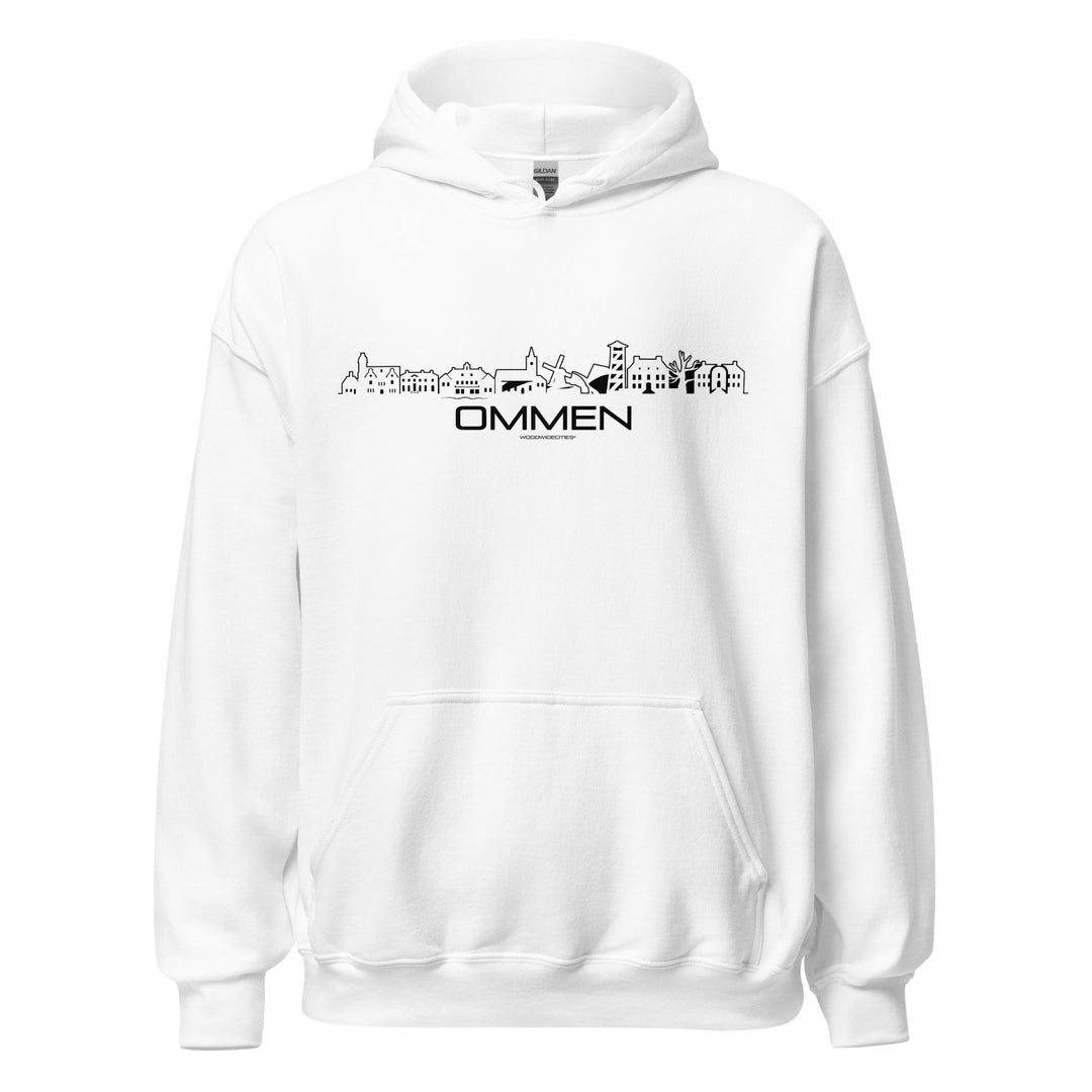Hoodie Ommen White S houten cadeau decoratie relatiegeschenk van WoodWideCities
