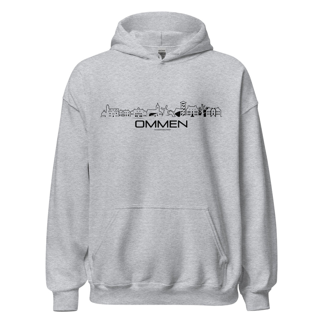 Hoodie Ommen Sport Grey S houten cadeau decoratie relatiegeschenk van WoodWideCities