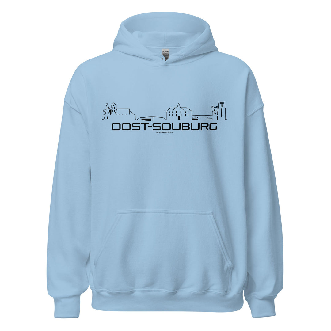 Hoodie Oost-Souburg Light Blue S houten cadeau decoratie relatiegeschenk van WoodWideCities