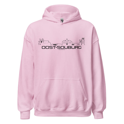 Hoodie Oost-Souburg Light Pink S houten cadeau decoratie relatiegeschenk van WoodWideCities