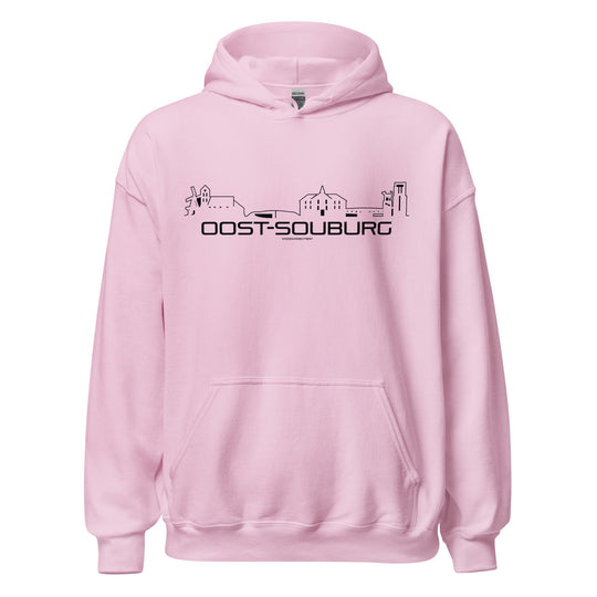 Hoodie Oost-Souburg Light Pink S houten cadeau decoratie relatiegeschenk van WoodWideCities