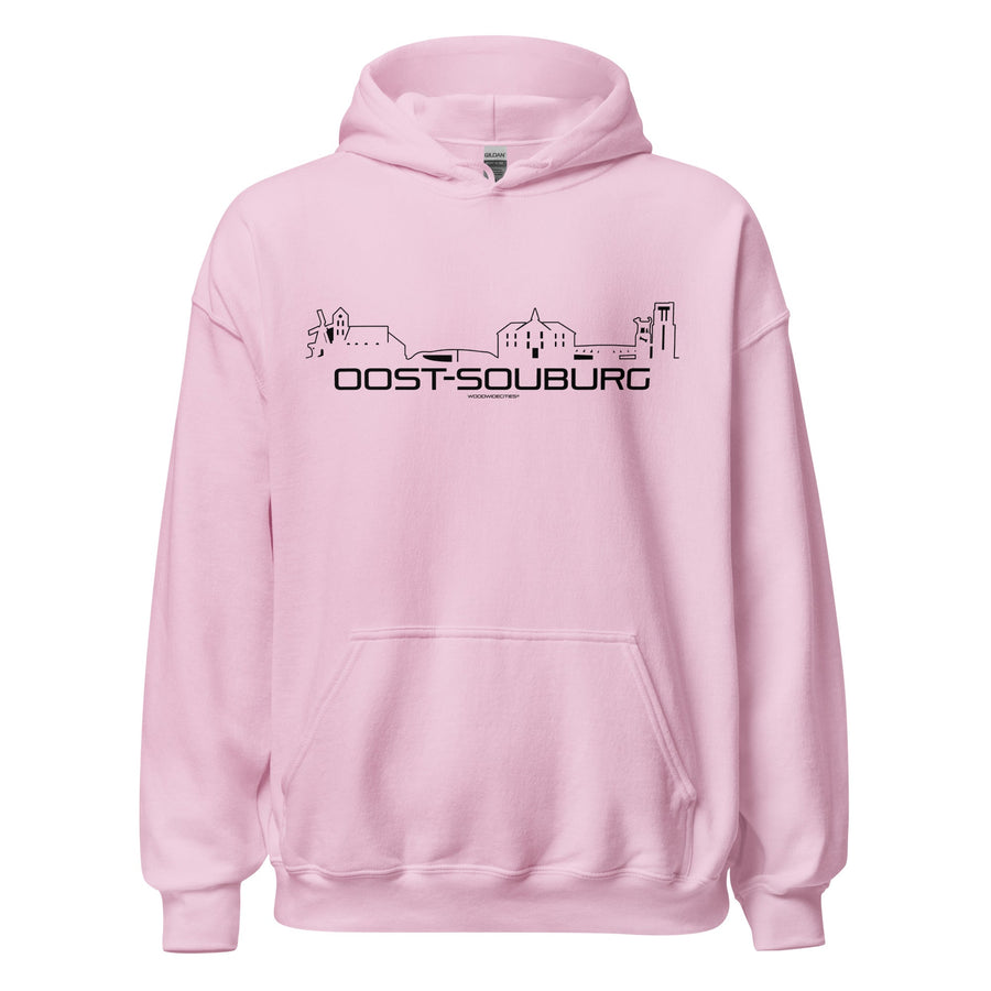 Hoodie Oost-Souburg Light Pink S houten cadeau decoratie relatiegeschenk van WoodWideCities