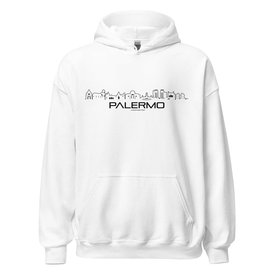 Hoodie Palermo White S houten cadeau decoratie relatiegeschenk van WoodWideCities