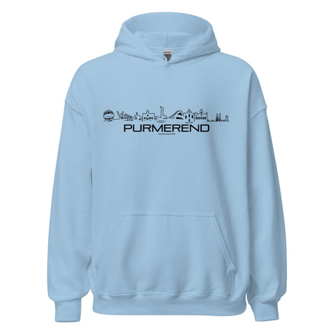 Hoodie Purmerend Light Blue S houten cadeau decoratie relatiegeschenk van WoodWideCities