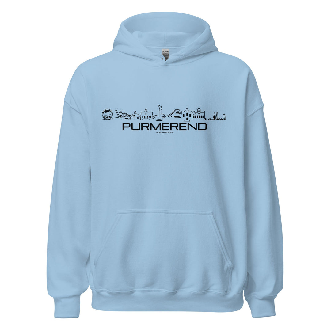 Hoodie Purmerend Light Blue S houten cadeau decoratie relatiegeschenk van WoodWideCities