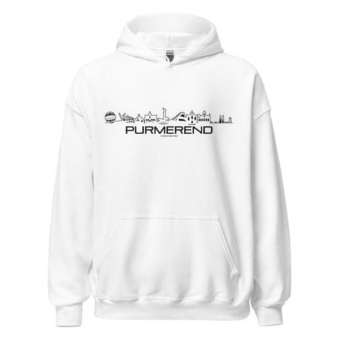Hoodie Purmerend White S houten cadeau decoratie relatiegeschenk van WoodWideCities