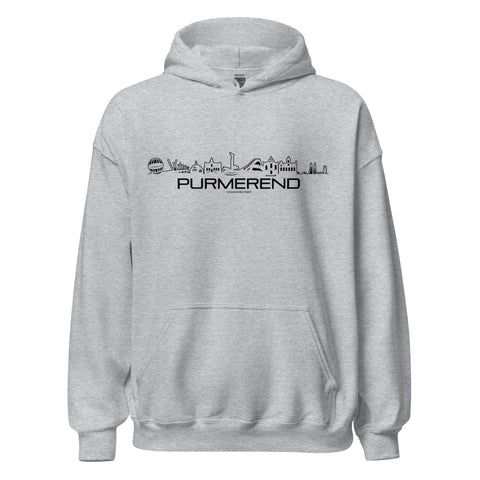 Hoodie Purmerend Sport Grey S houten cadeau decoratie relatiegeschenk van WoodWideCities