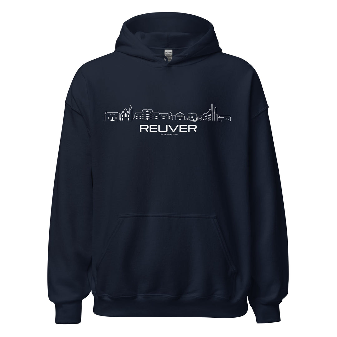 Hoodie Reuver Navy S houten cadeau decoratie relatiegeschenk van WoodWideCities