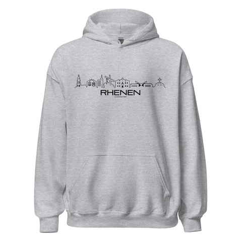Hoodie Rhenen Sport Grey S houten cadeau decoratie relatiegeschenk van WoodWideCities