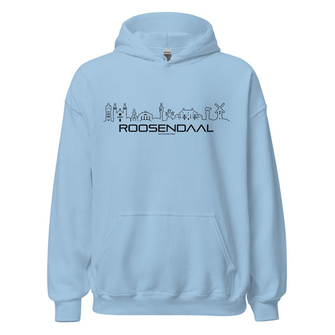 Hoodie Roosendaal Light Blue S houten cadeau decoratie relatiegeschenk van WoodWideCities
