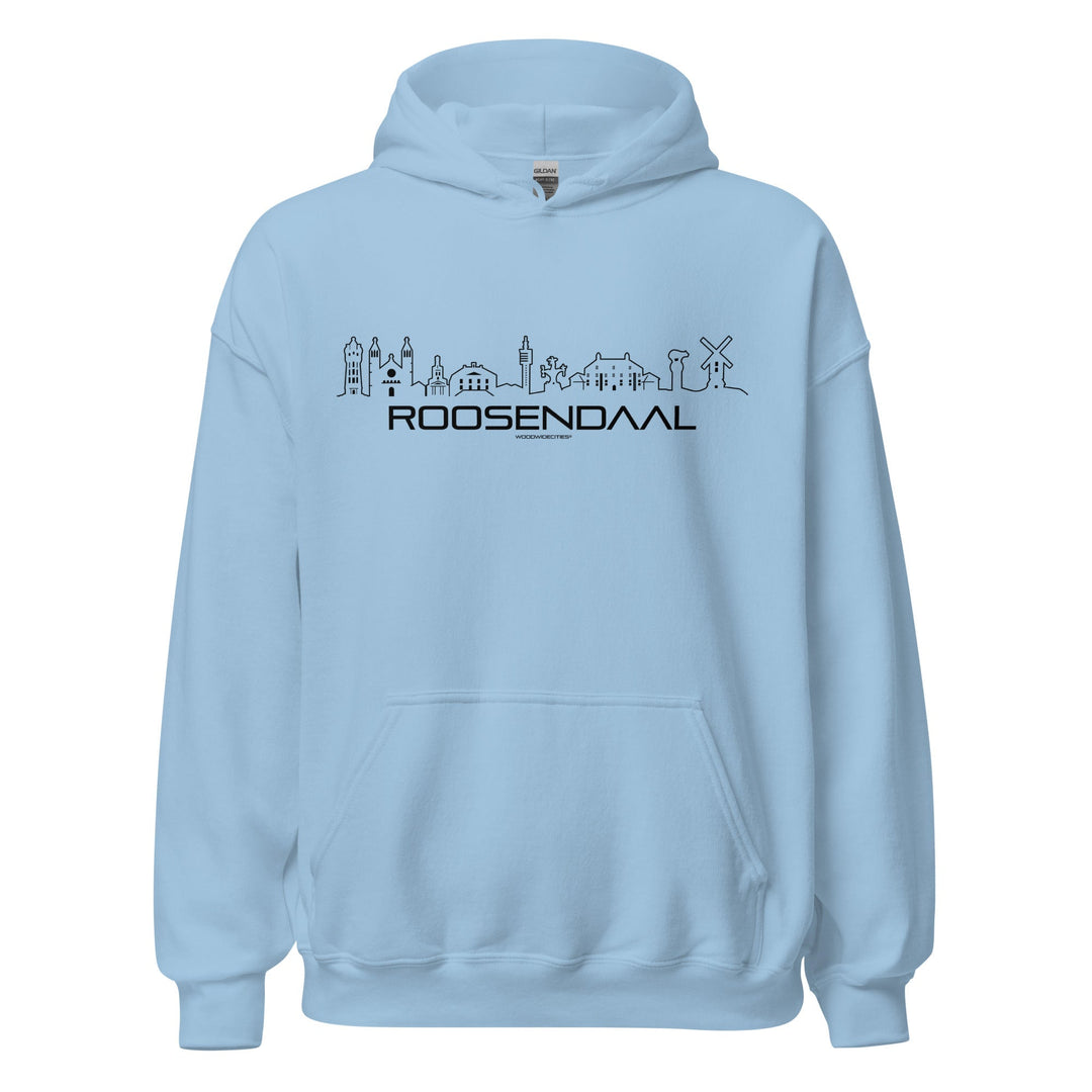 Hoodie Roosendaal Light Blue S houten cadeau decoratie relatiegeschenk van WoodWideCities