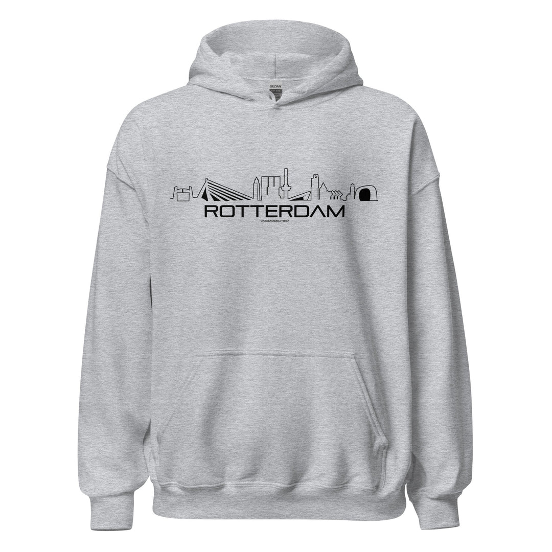Hoodie Rotterdam Sport Grey S houten cadeau decoratie relatiegeschenk van WoodWideCities