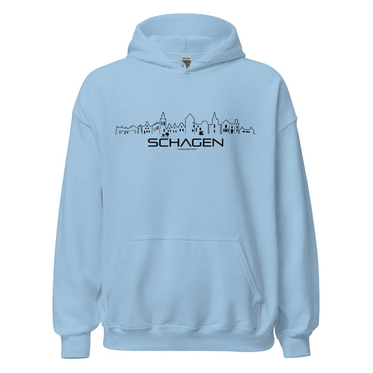 Hoodie Schagen Light Blue S houten cadeau decoratie relatiegeschenk van WoodWideCities