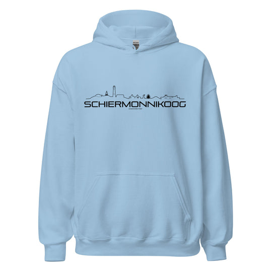 Hoodie Schiermonnikoog Light Blue S houten cadeau decoratie relatiegeschenk van WoodWideCities