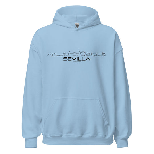 Hoodie Sevilla Light Blue S houten cadeau decoratie relatiegeschenk van WoodWideCities