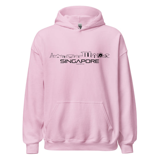 Hoodie Singapore Light Pink S houten cadeau decoratie relatiegeschenk van WoodWideCities