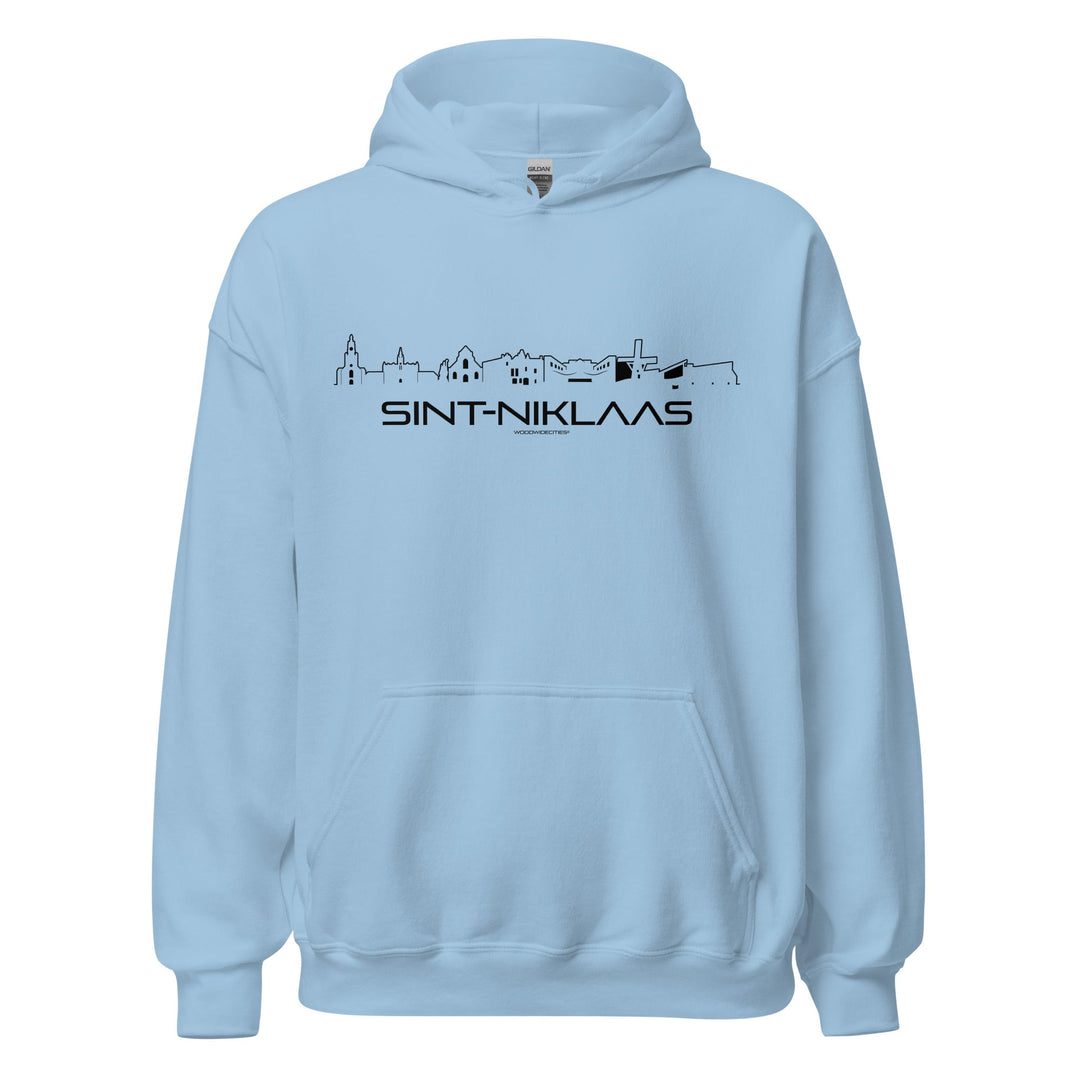 Hoodie Sint-Niklaas Light Blue S houten cadeau decoratie relatiegeschenk van WoodWideCities