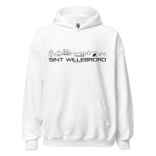 Hoodie Sint Willebrord White S houten cadeau decoratie relatiegeschenk van WoodWideCities