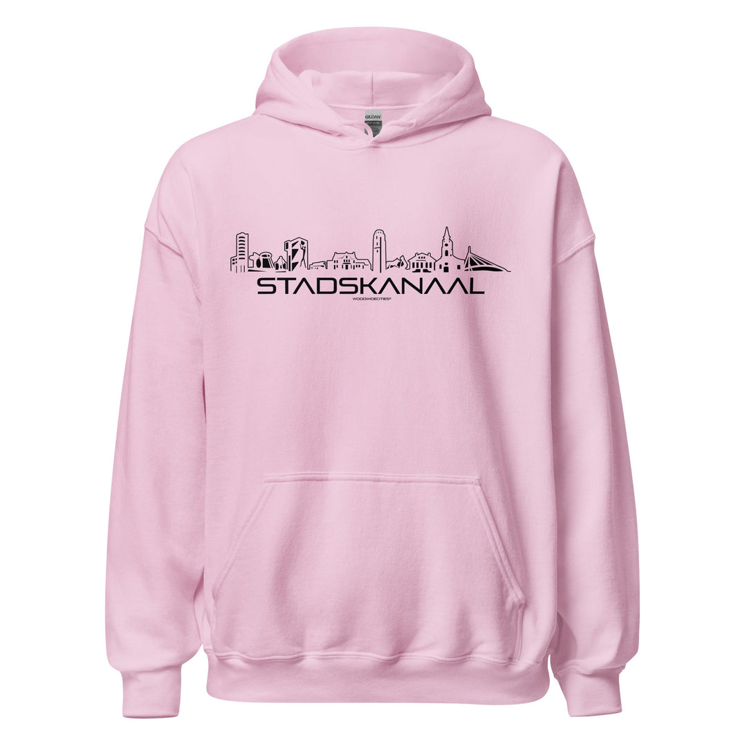 Hoodie Stadskanaal Light Pink S houten cadeau decoratie relatiegeschenk van WoodWideCities