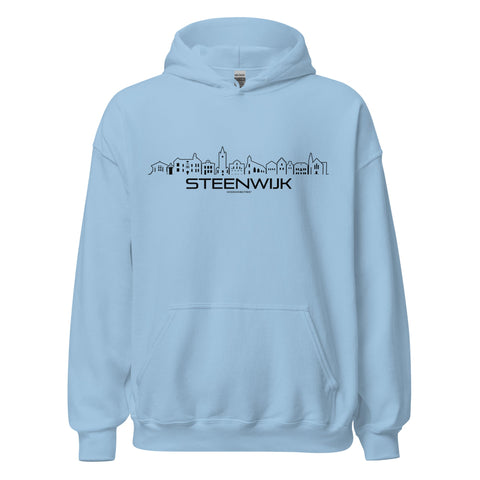 Hoodie Steenwijk Light Blue S houten cadeau decoratie relatiegeschenk van WoodWideCities