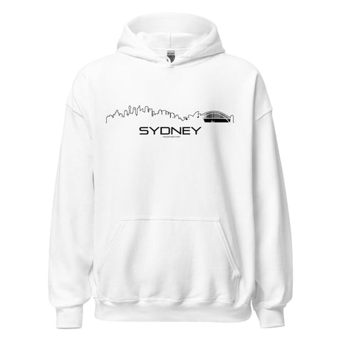 Hoodie Sydney White S houten cadeau decoratie relatiegeschenk van WoodWideCities