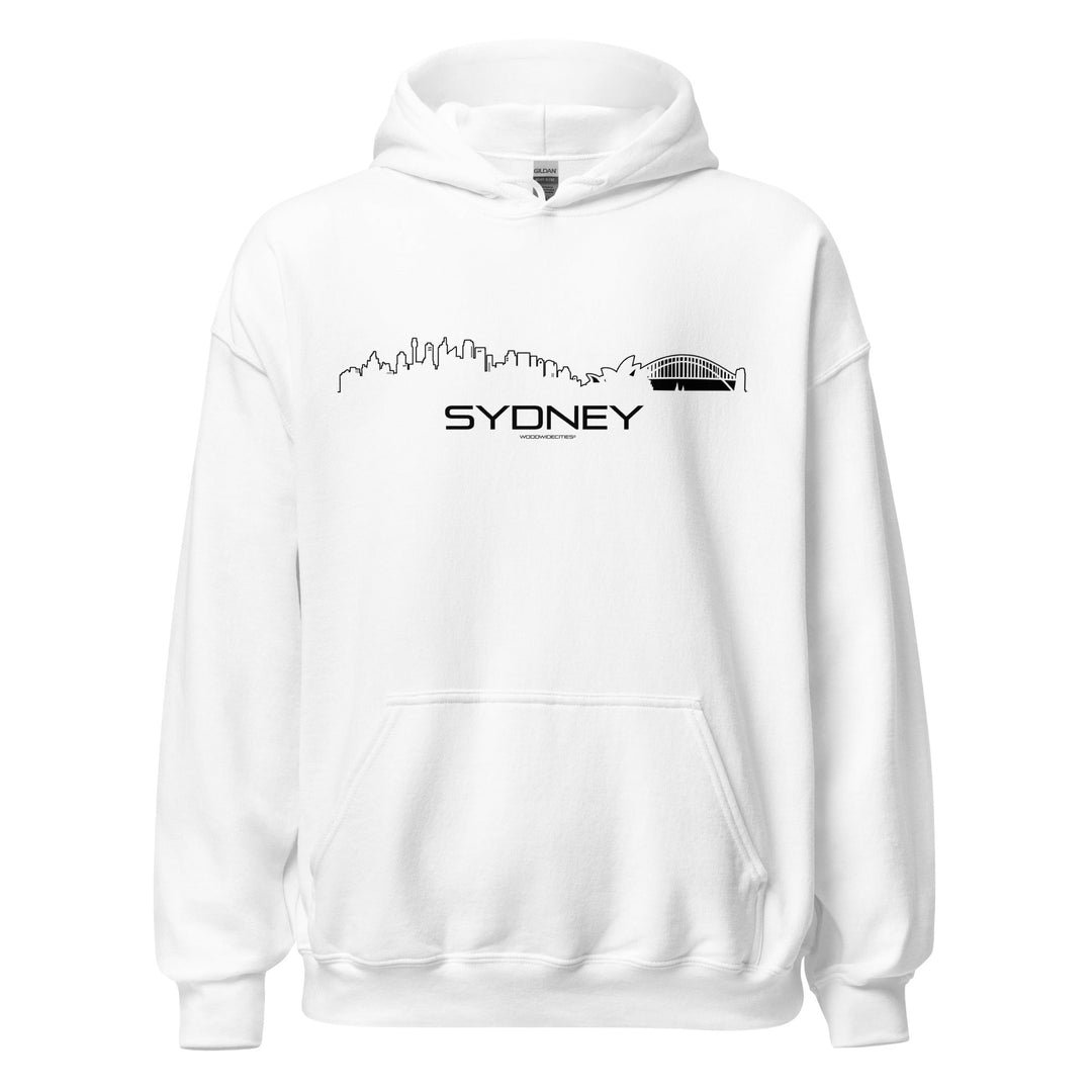 Hoodie Sydney White S houten cadeau decoratie relatiegeschenk van WoodWideCities
