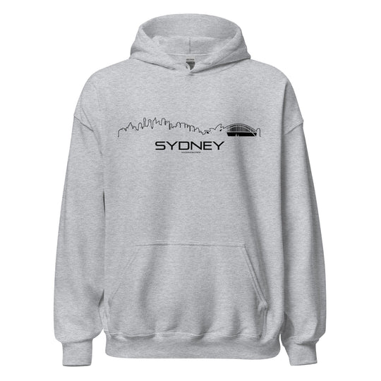 Hoodie Sydney Sport Grey S houten cadeau decoratie relatiegeschenk van WoodWideCities