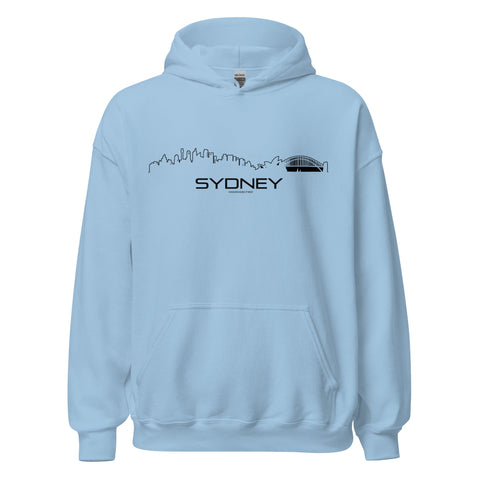 Hoodie Sydney Light Blue S houten cadeau decoratie relatiegeschenk van WoodWideCities