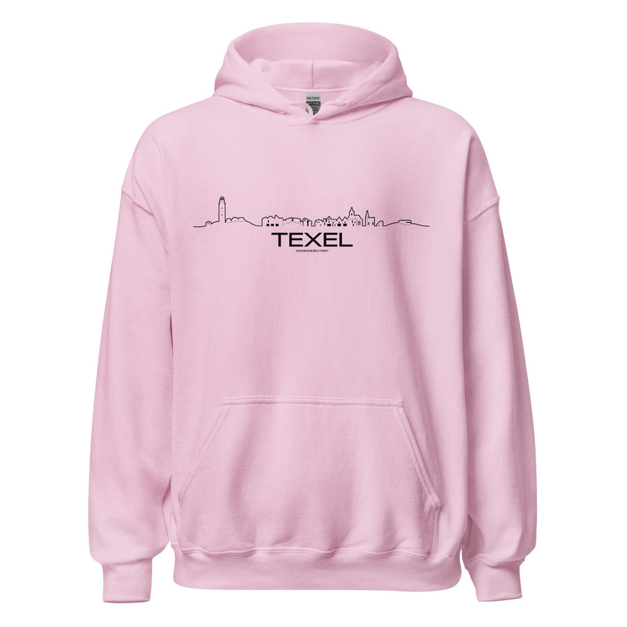 Hoodie Texel Light Pink S houten cadeau decoratie relatiegeschenk van WoodWideCities
