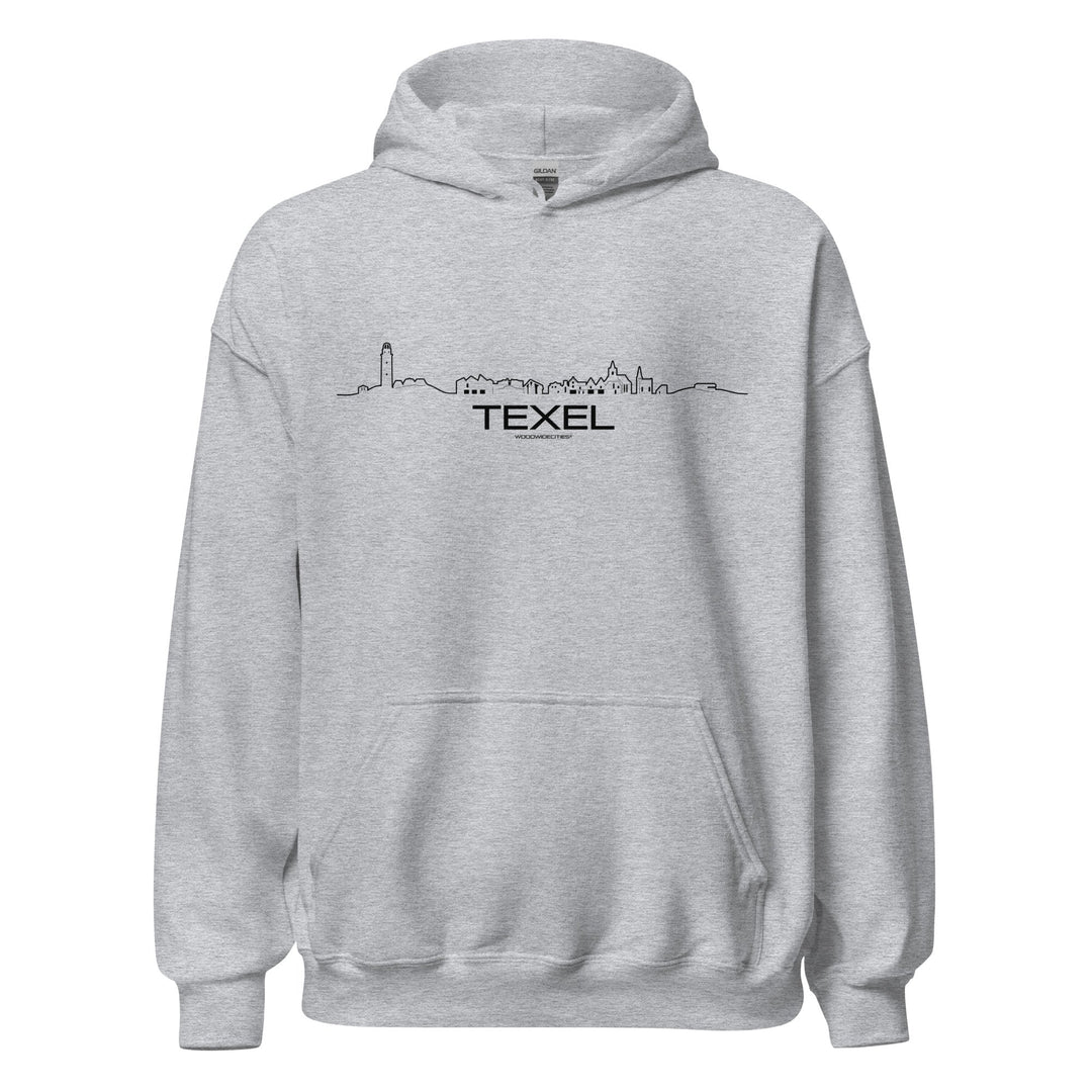 Hoodie Texel Sport Grey S houten cadeau decoratie relatiegeschenk van WoodWideCities