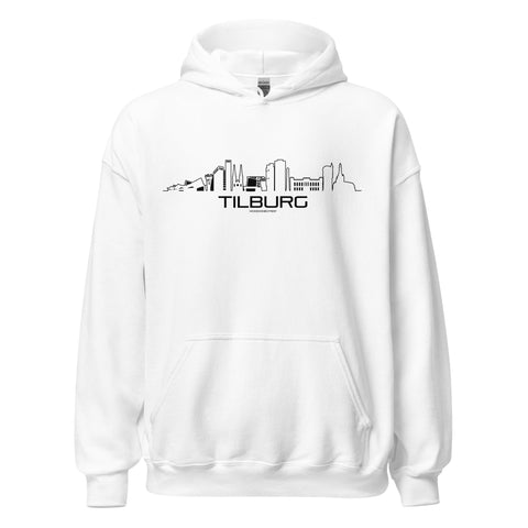 Hoodie Tilburg White S houten cadeau decoratie relatiegeschenk van WoodWideCities
