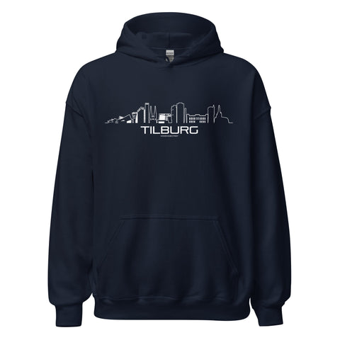 Hoodie Tilburg Navy S houten cadeau decoratie relatiegeschenk van WoodWideCities