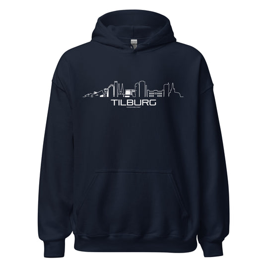 Hoodie Tilburg Navy S houten cadeau decoratie relatiegeschenk van WoodWideCities