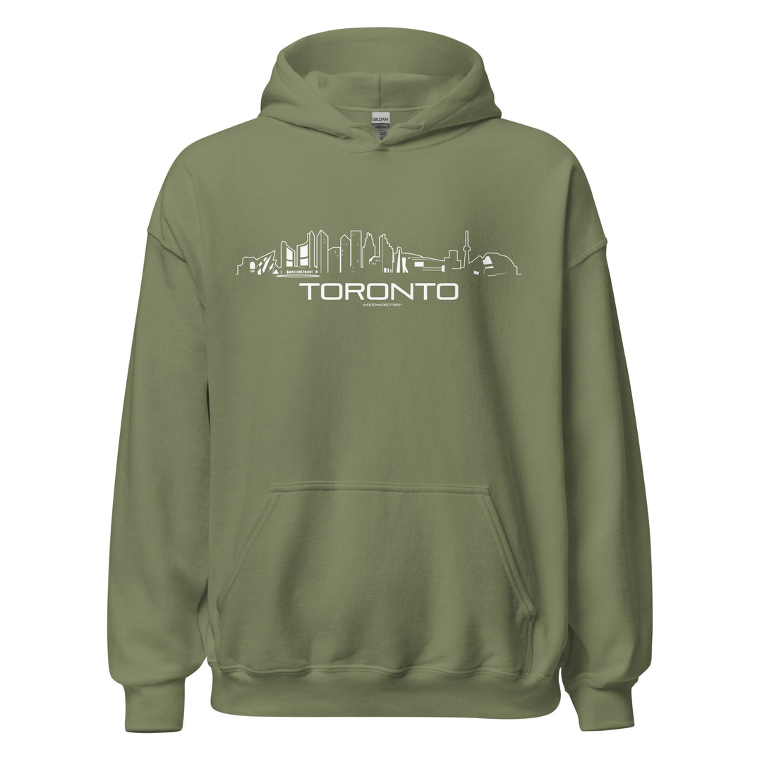 Hoodie Toronto Military Green S houten cadeau decoratie relatiegeschenk van WoodWideCities