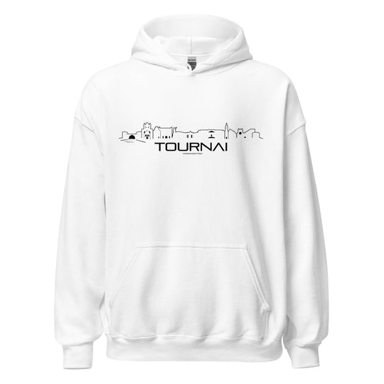 Hoodie Tournai White S houten cadeau decoratie relatiegeschenk van WoodWideCities
