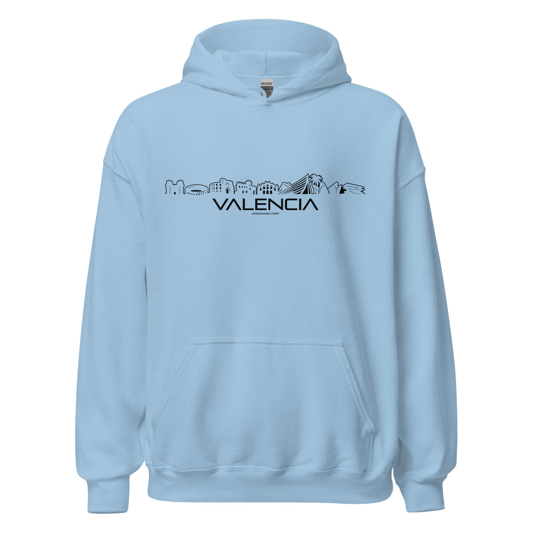 Hoodie Valencia Light Blue S houten cadeau decoratie relatiegeschenk van WoodWideCities