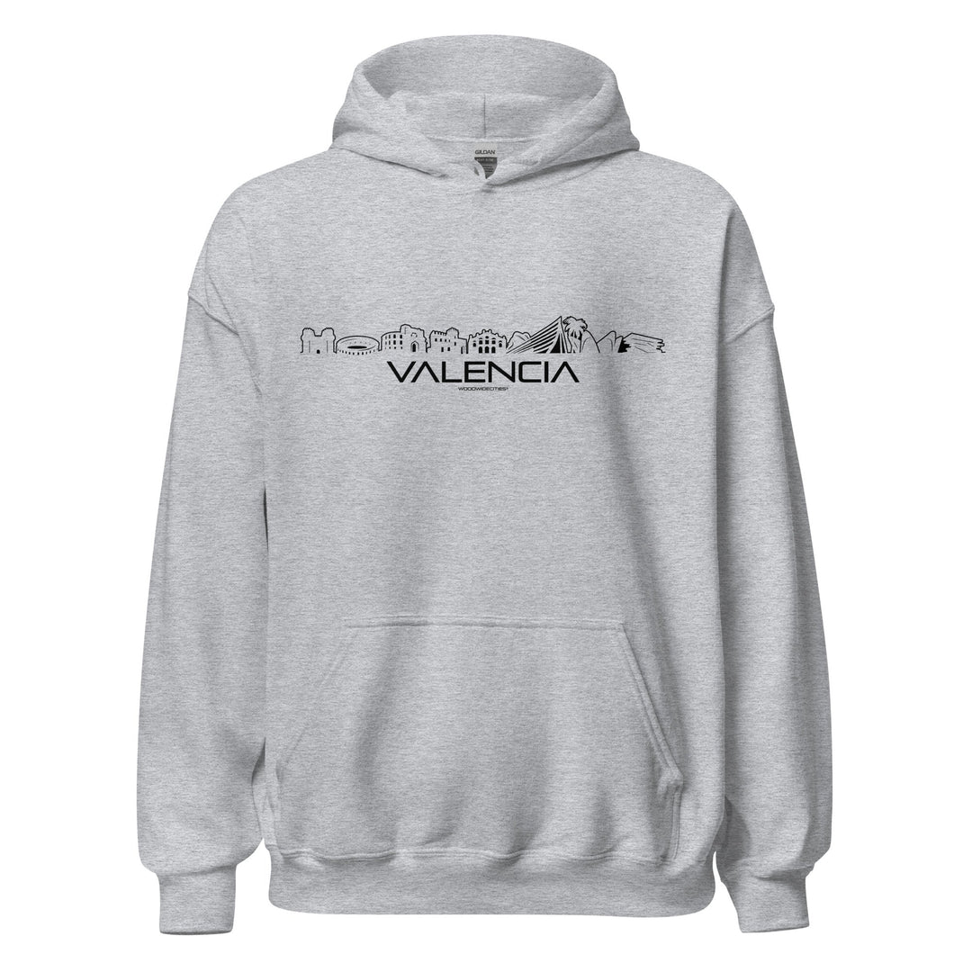 Hoodie Valencia Sport Grey S houten cadeau decoratie relatiegeschenk van WoodWideCities